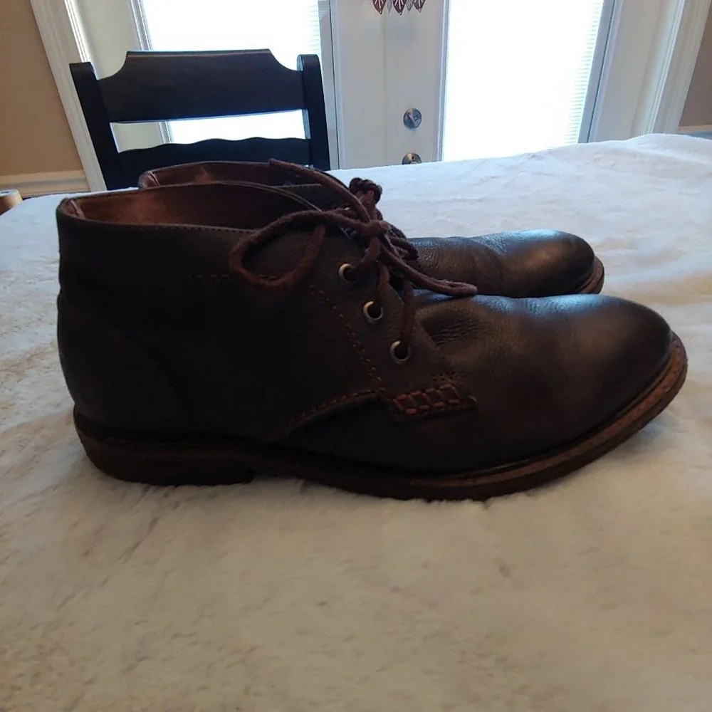Johnston & Murphy gray black men's leather casual lace shoe 8